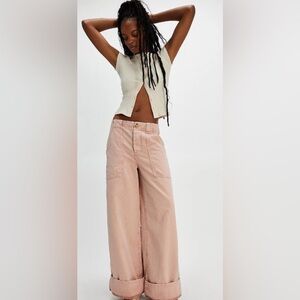 Free People Long Game Chino Pants. NWT. Pale mauve